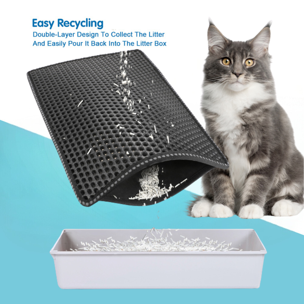 Cat Litter Mat Kitty Litter Trapping Mat Double Layer Mats